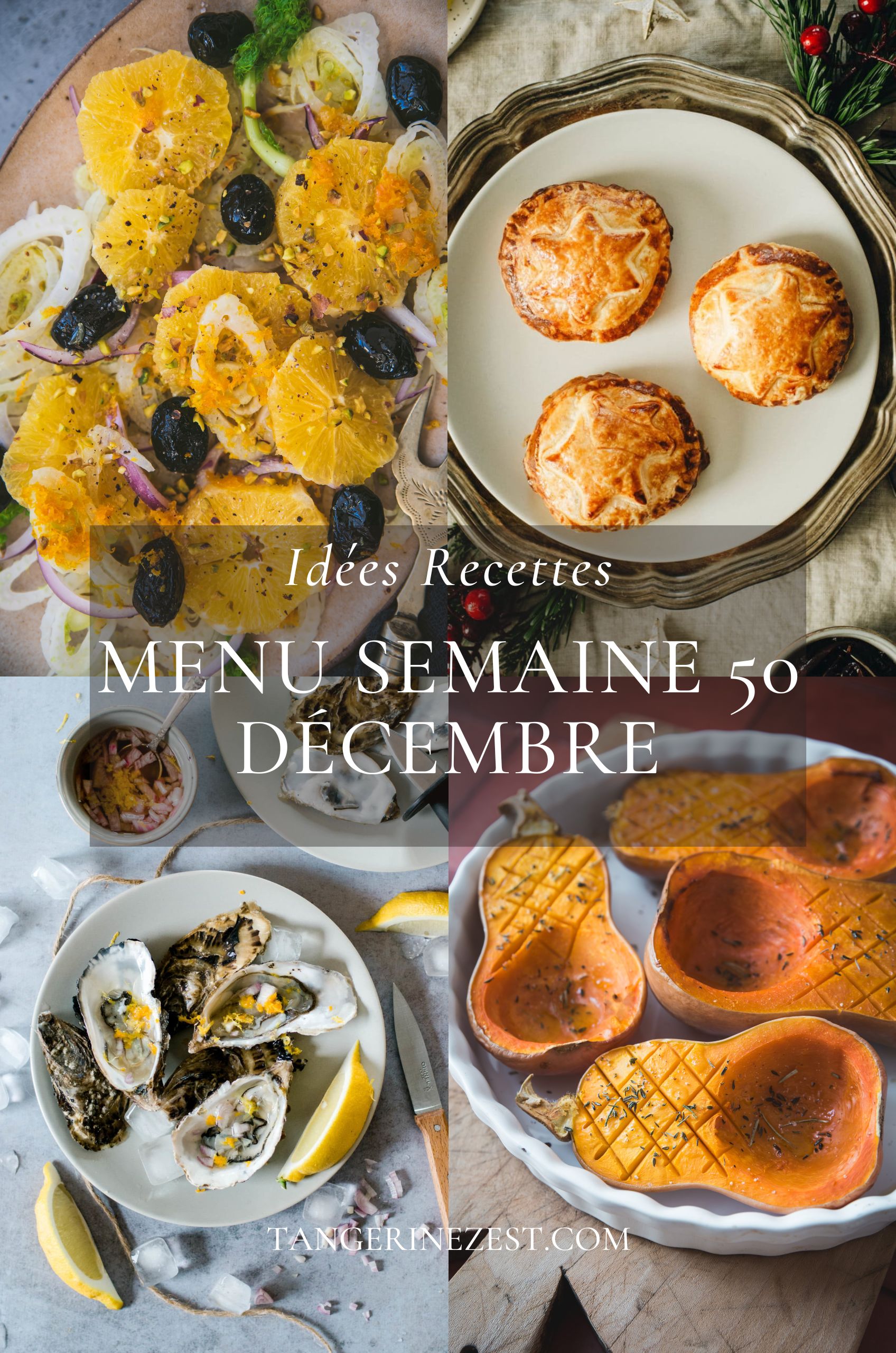 Idées recettes – Menu de la semaine 50 mois Décembre