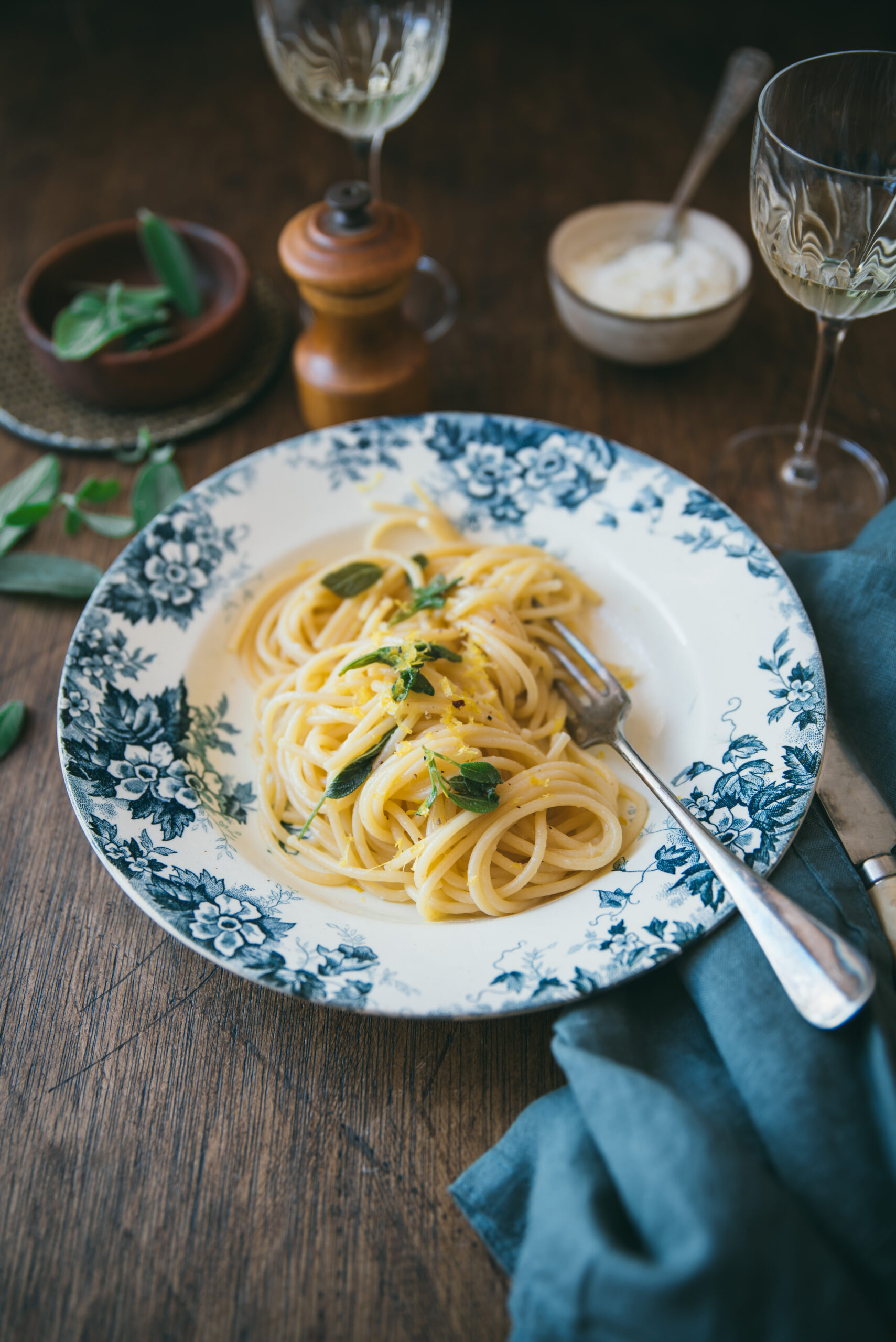 recette Spaghetti au beurre de sauge