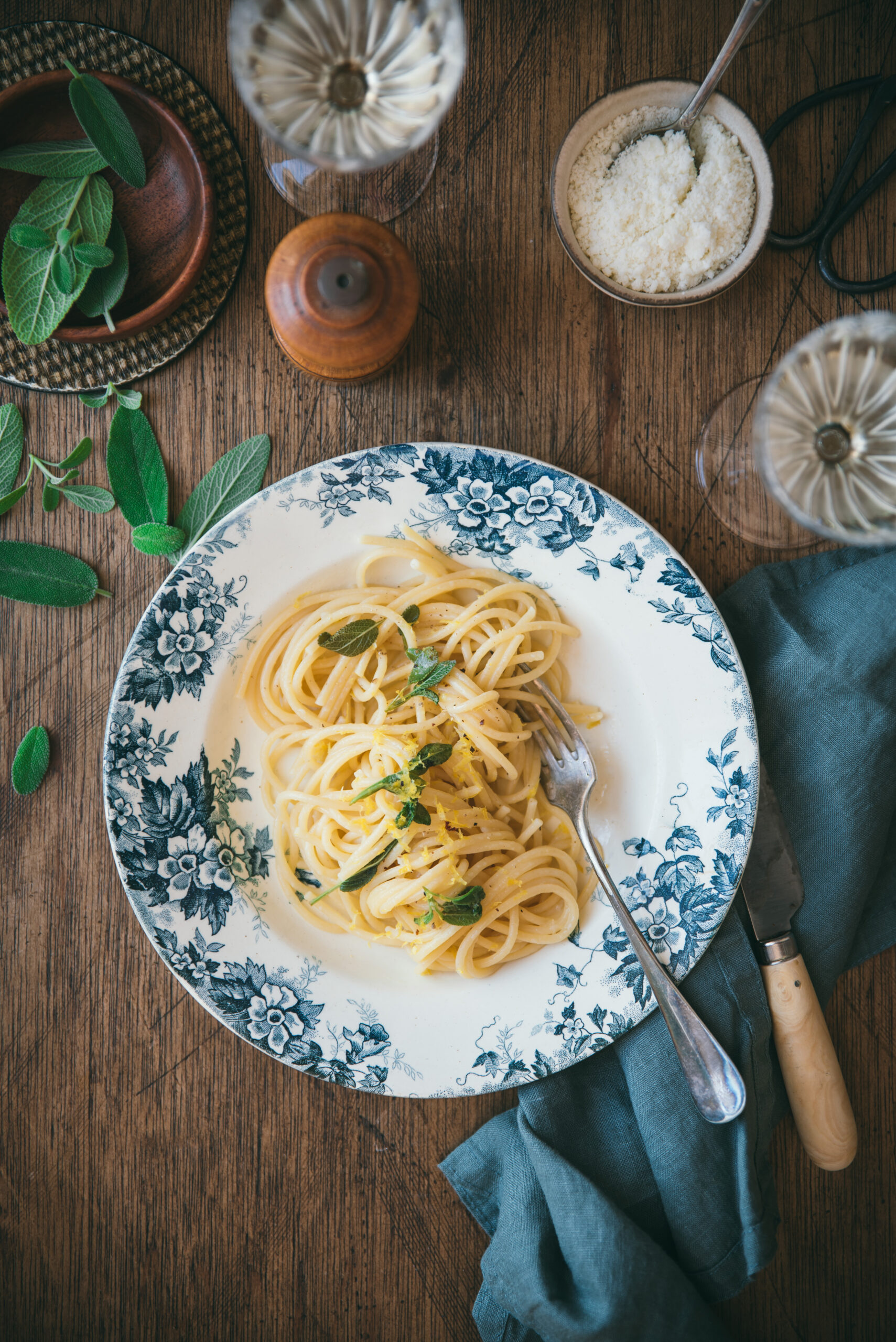 recette pâtes à la sauge