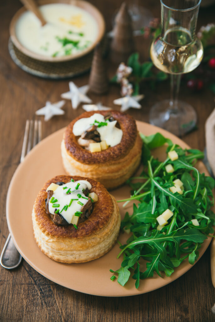 recette Bouchées à la reine volaille et champignon sauce crémeuse à l'Abondance