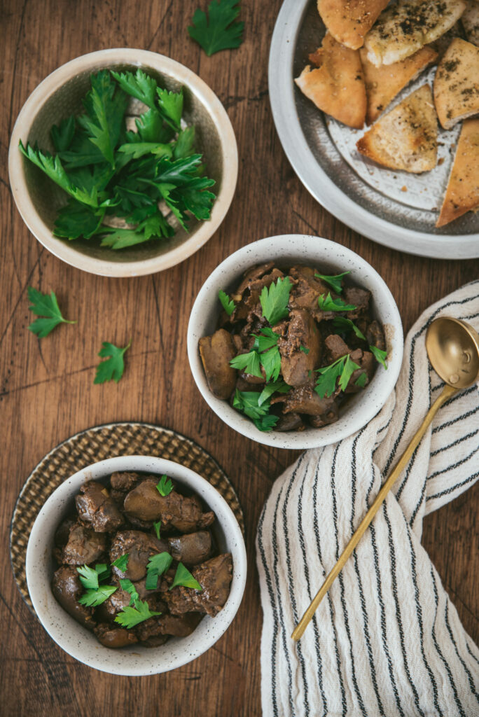 Lebanese Chicken Livers Pomegranate