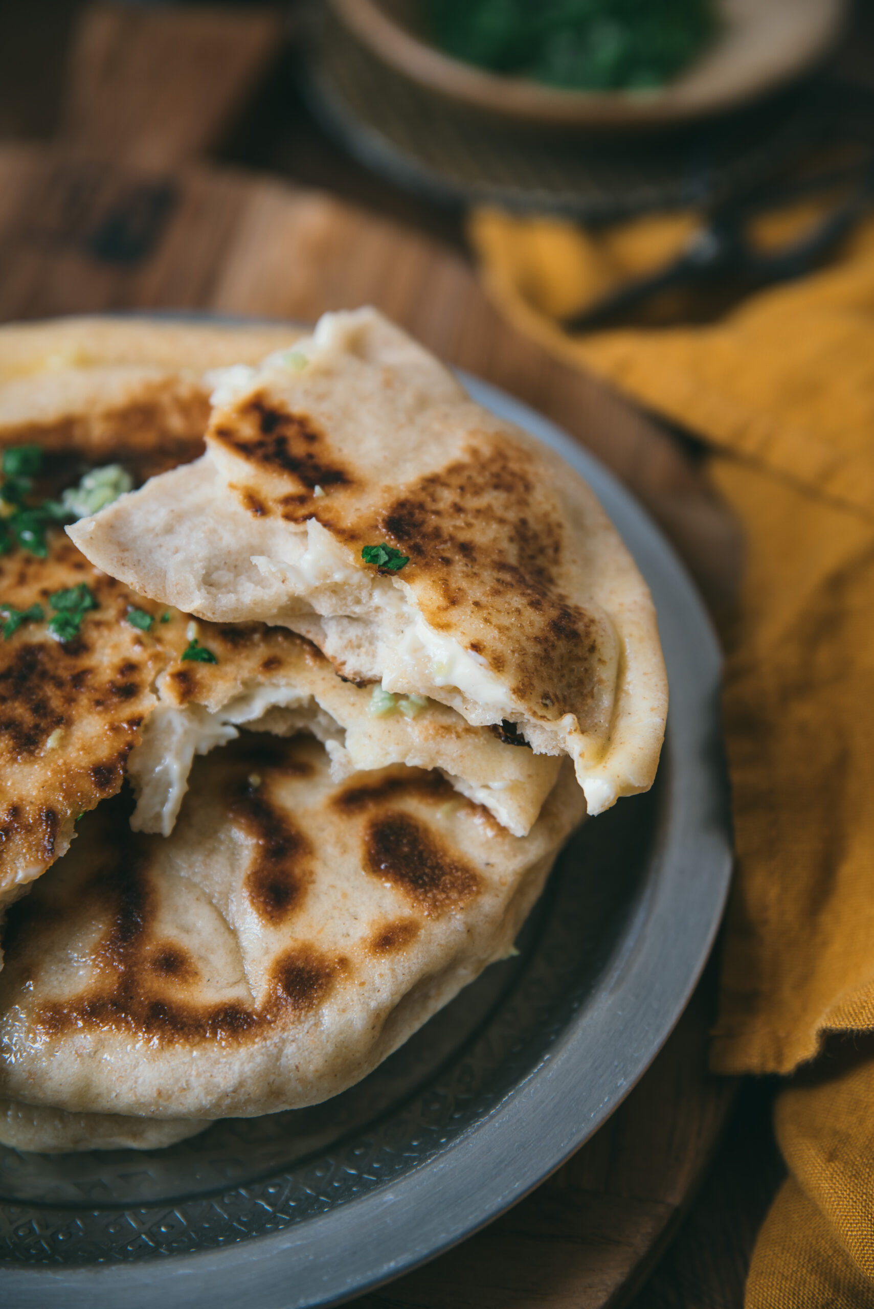 recette maison pain indien farci au fromage
