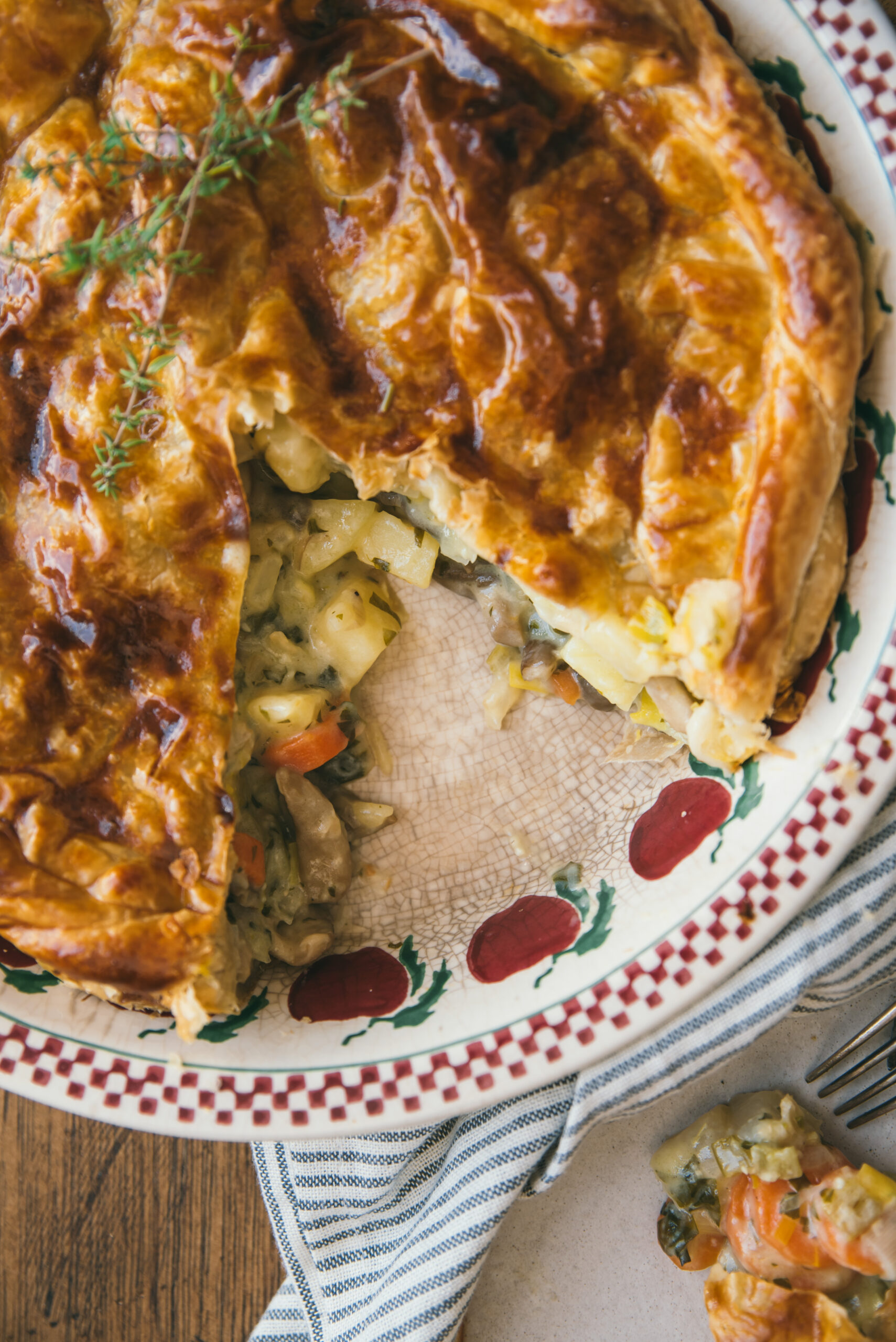 Vegetable and msuhroom Pot Pie Recipe