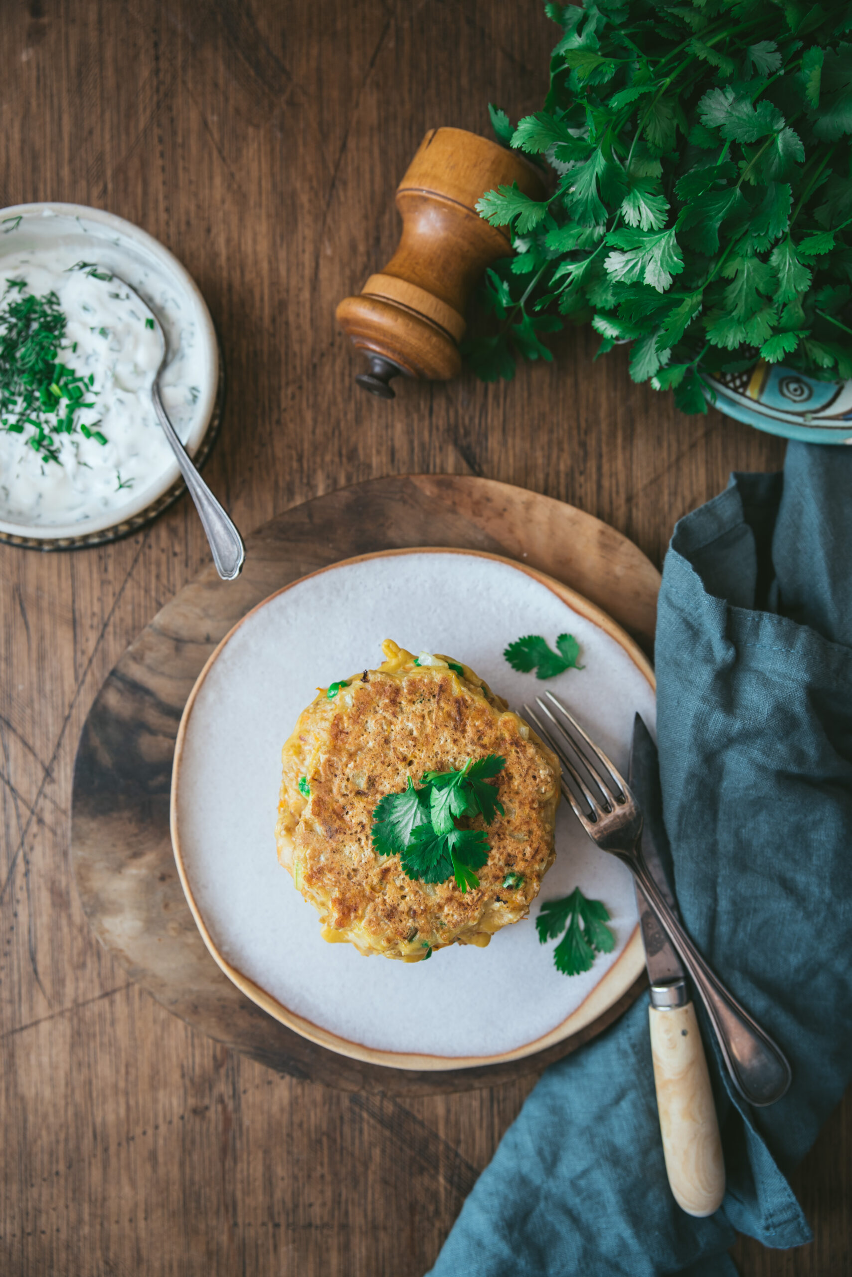 Galettes de flocons d'avoine aux légumes
