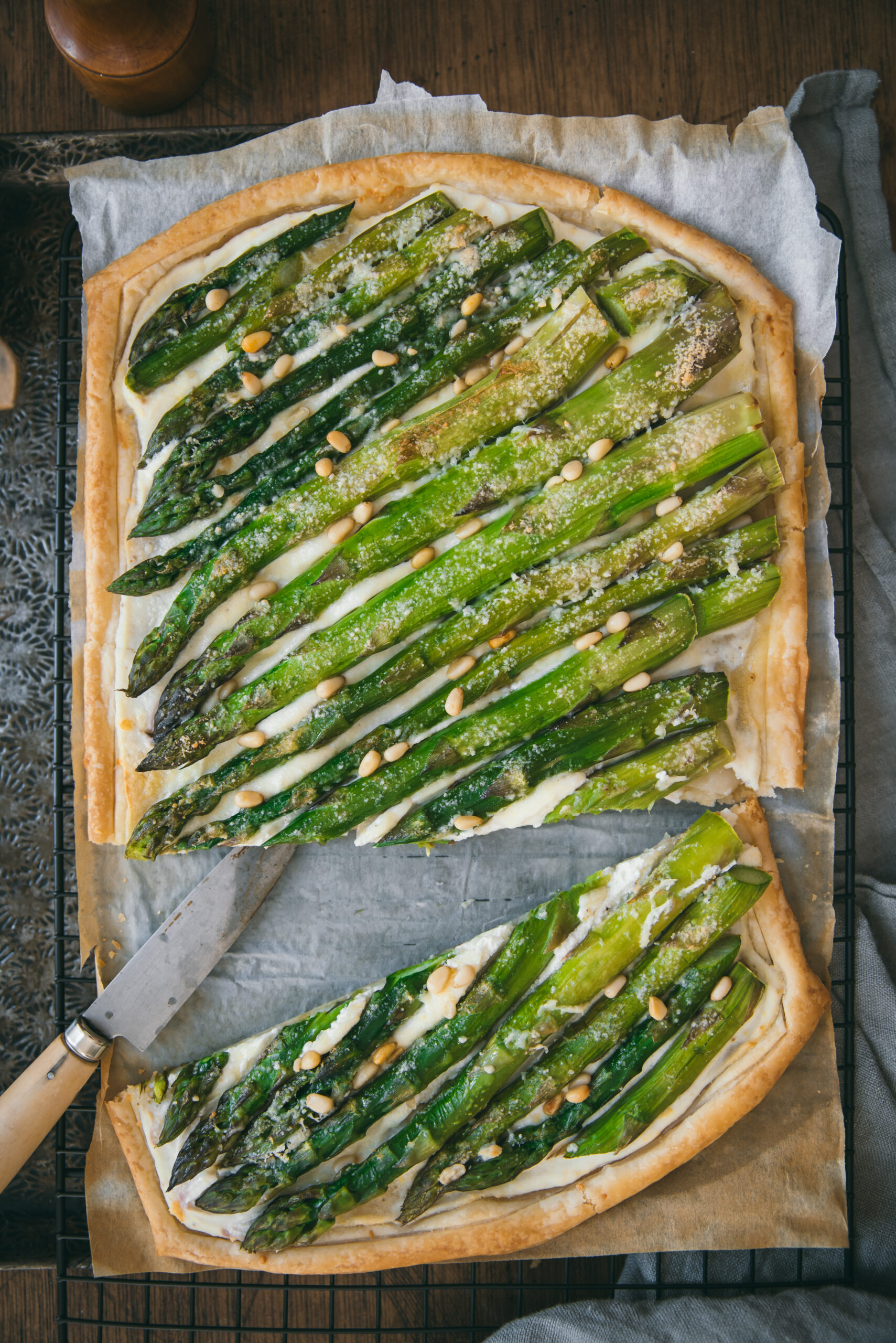 Asparagus Ricotta Tart Parmesan