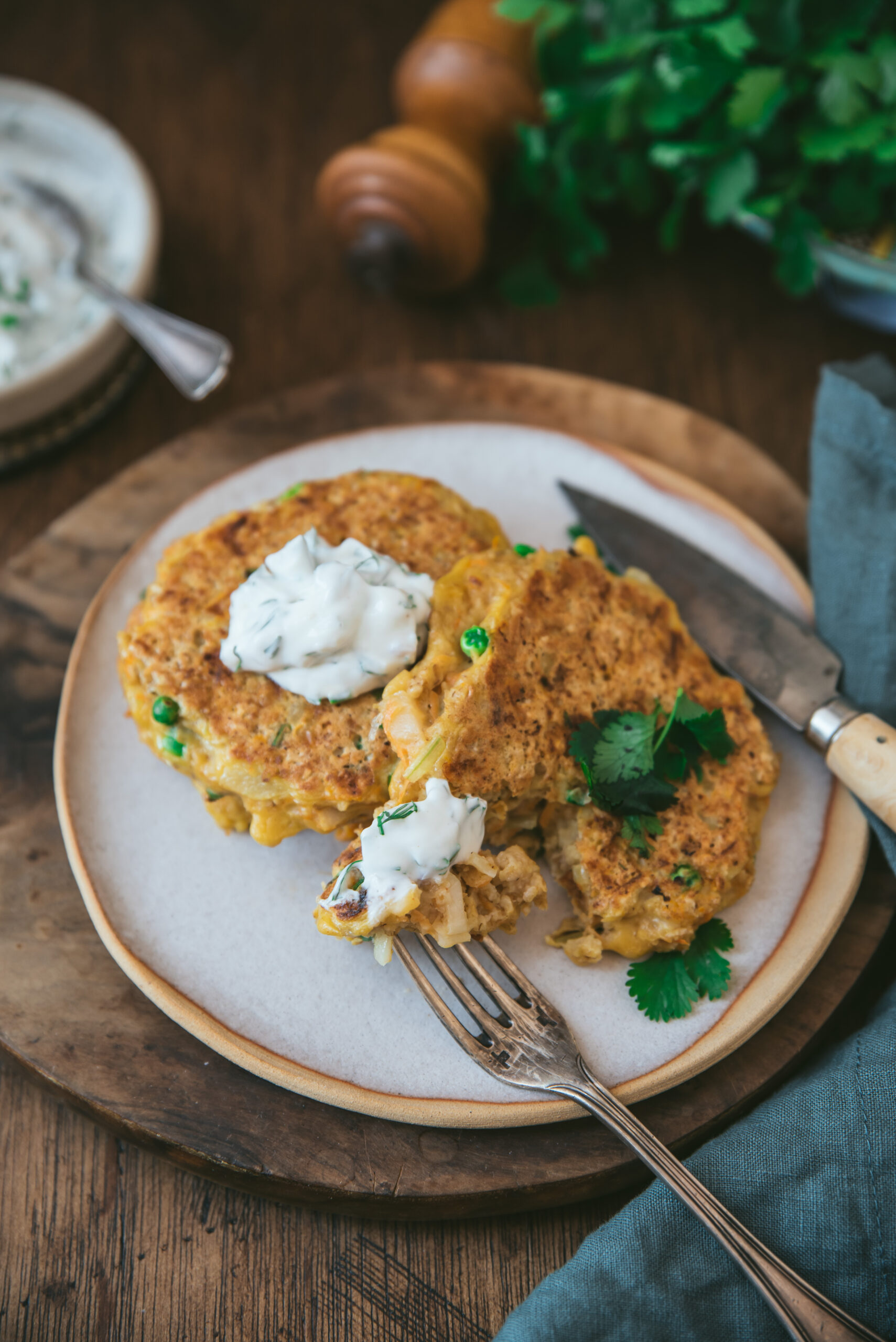 Galettes de flocons d'avoine aux légumes
