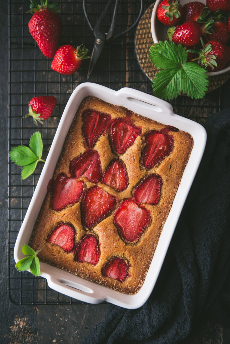 recette gateau moelleux fraises poudre amande