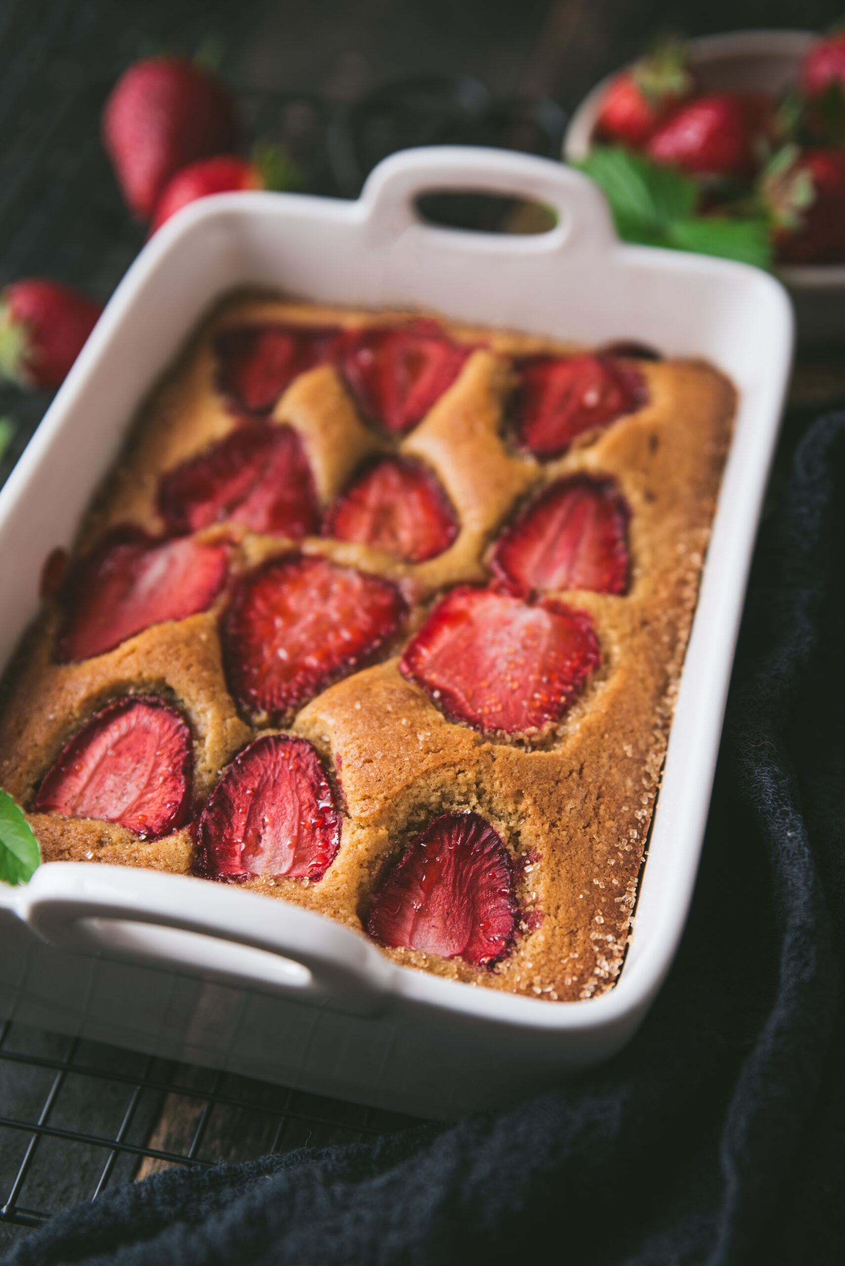 recette gateau moelleux fraises poudre amande