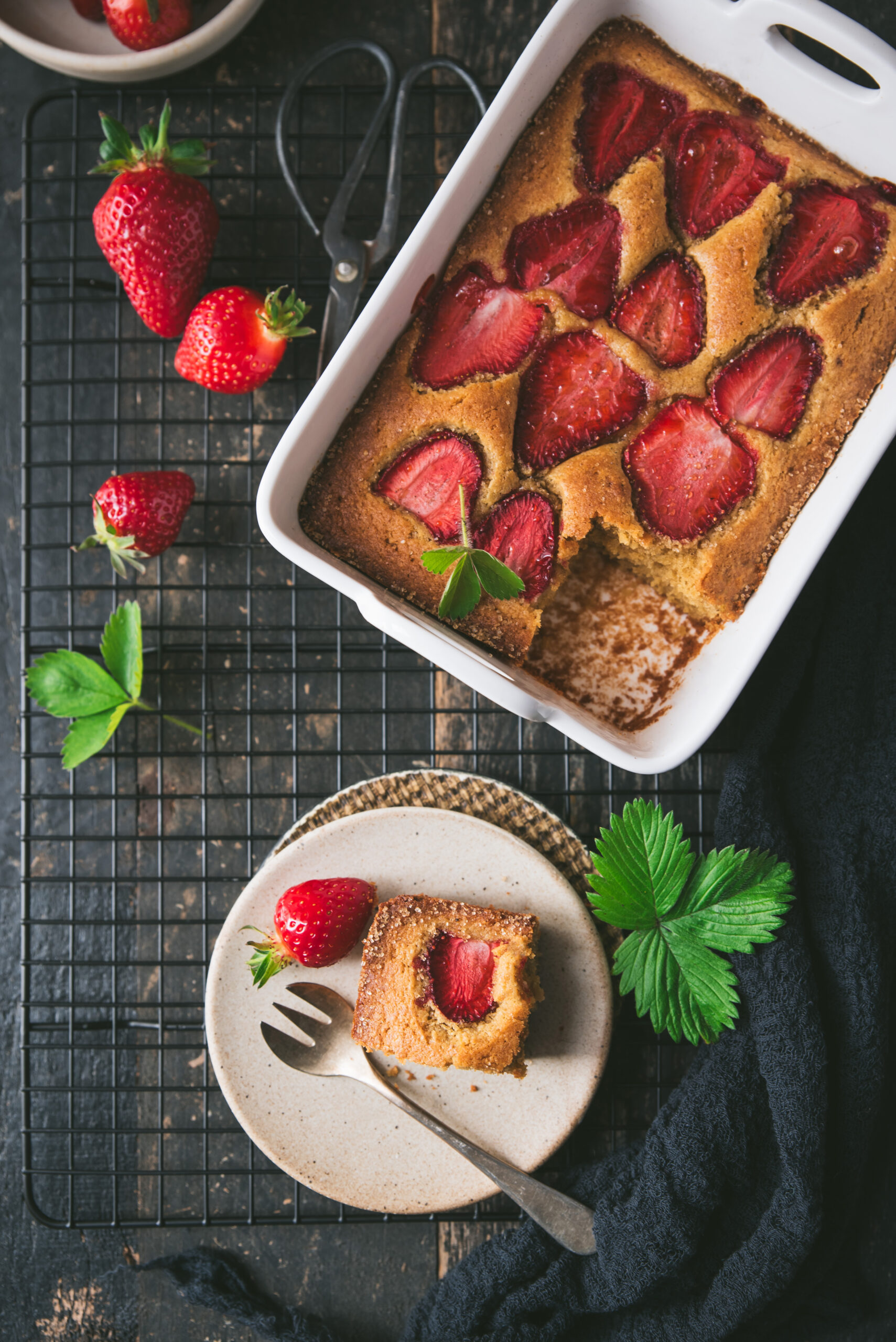 recette gateau moelleux fraises poudre amande