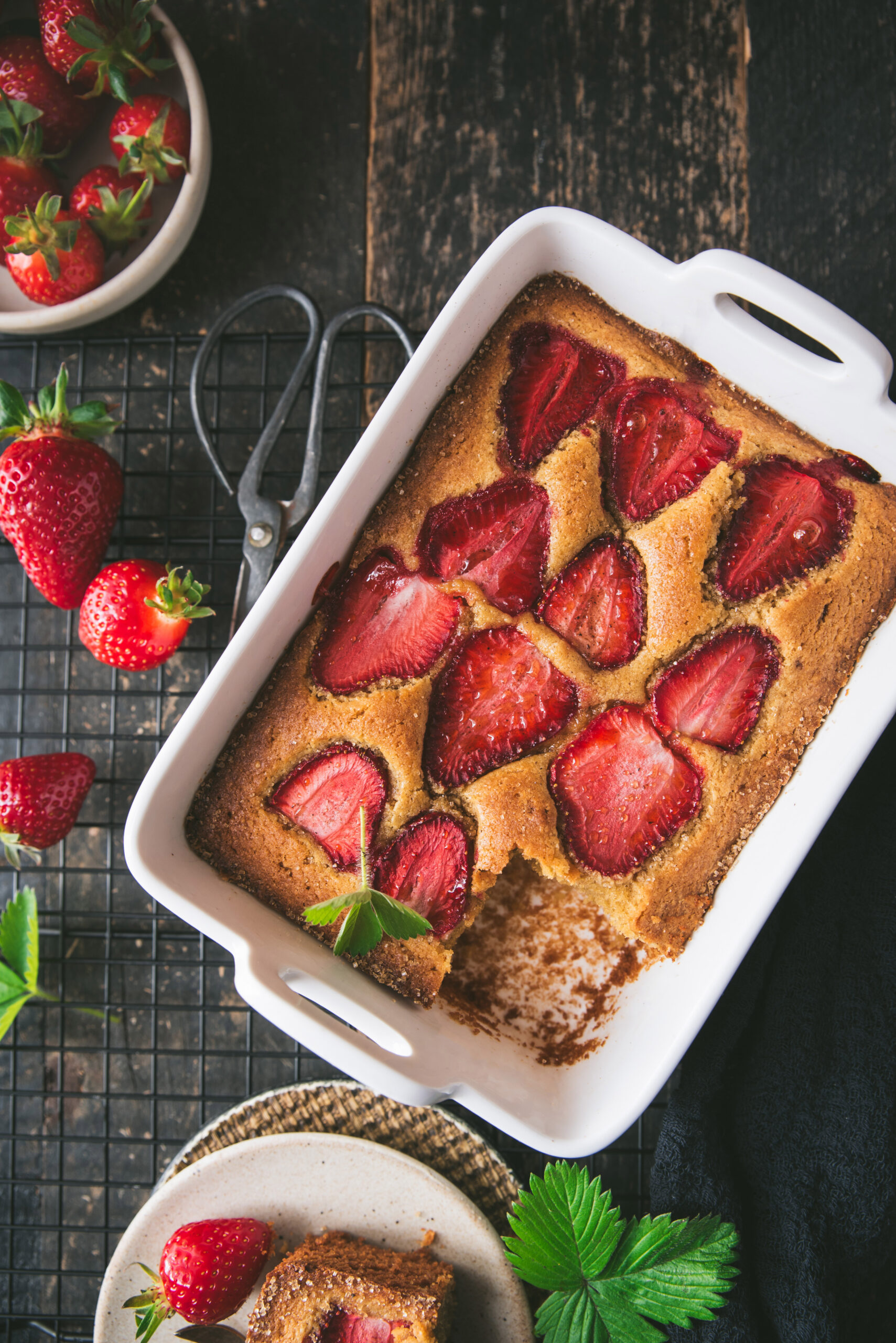 recette gateau moelleux fraises poudre amande