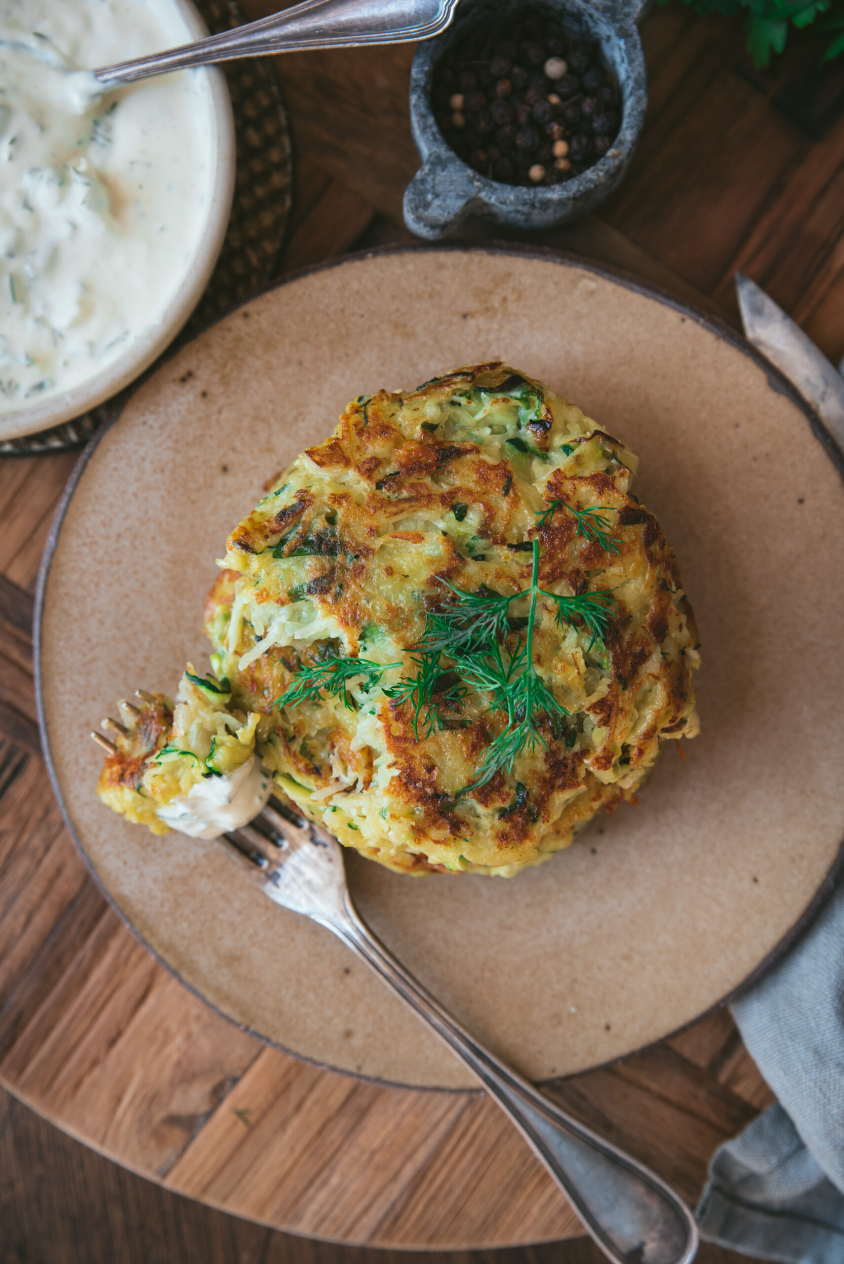 recette galette pomme de terre courgette fromage