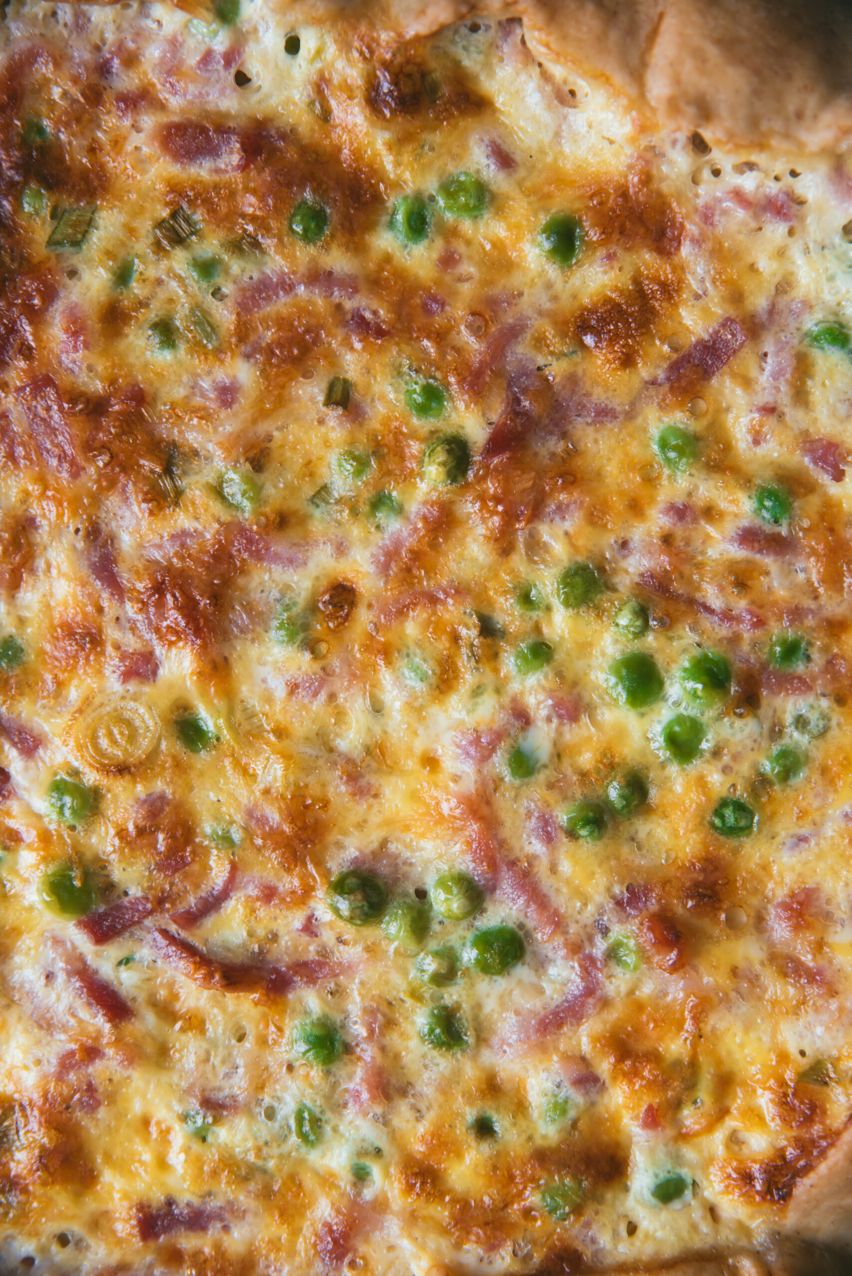 Bacon Pea Quiche recipe