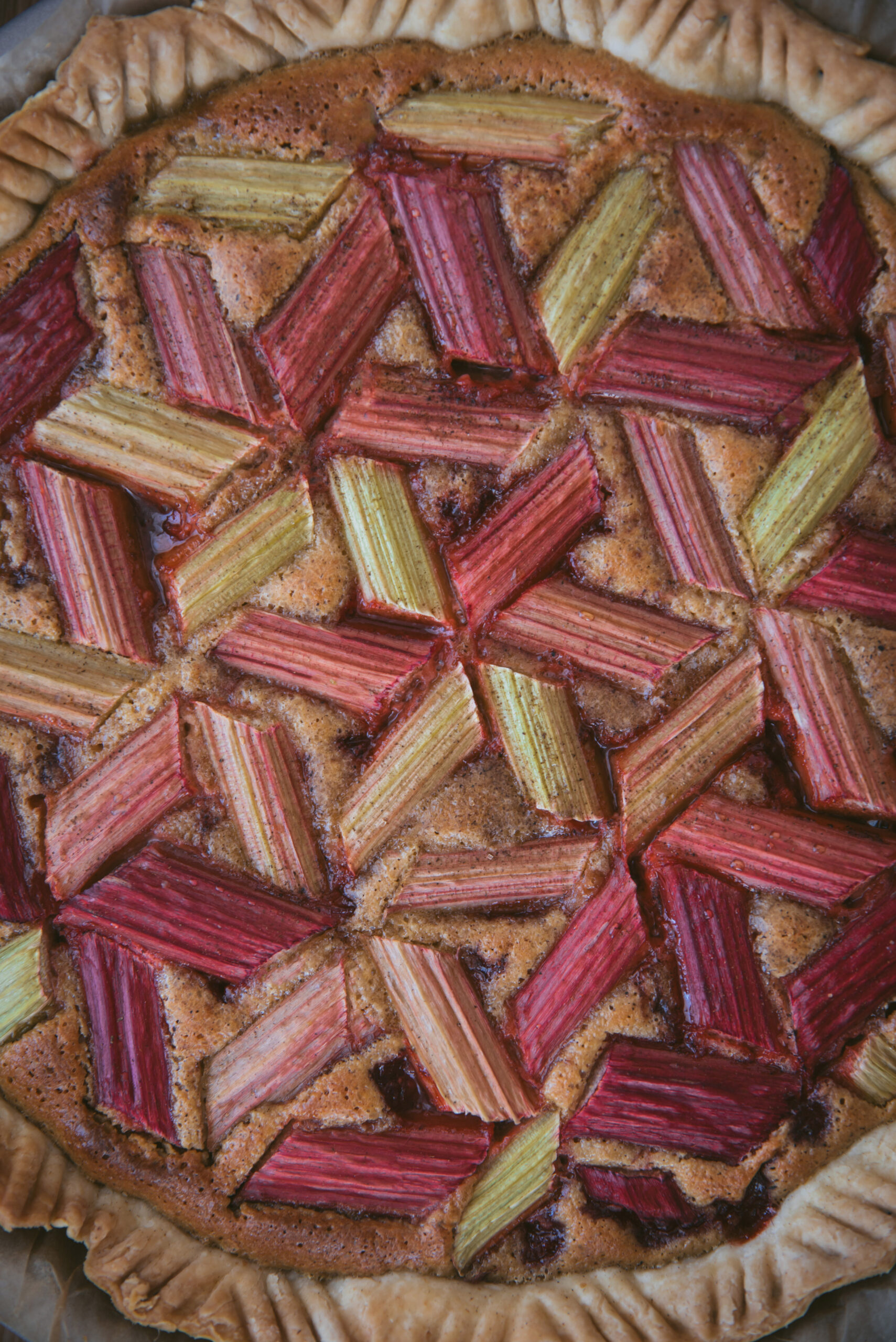 recette tarte rhubarbe fraise poudre amande