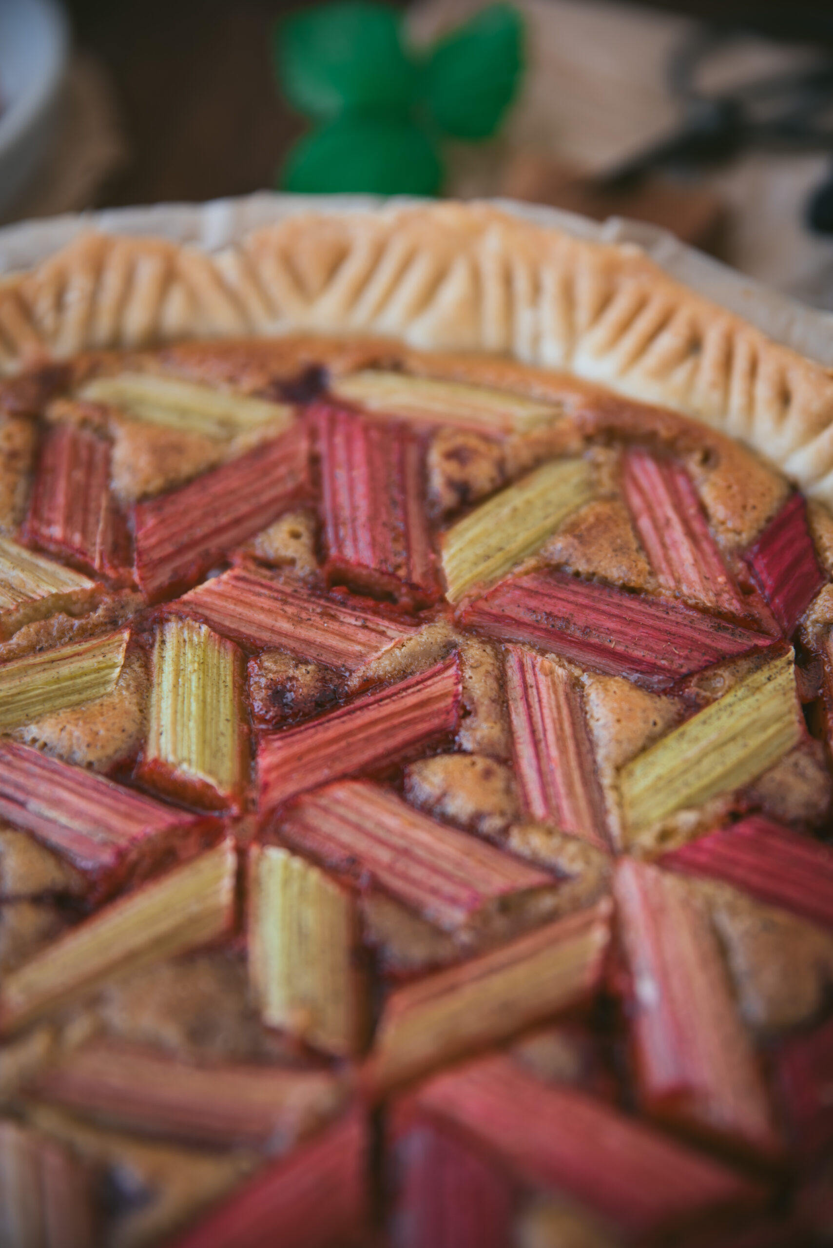 recette tarte rhubarbe fraise poudre amande