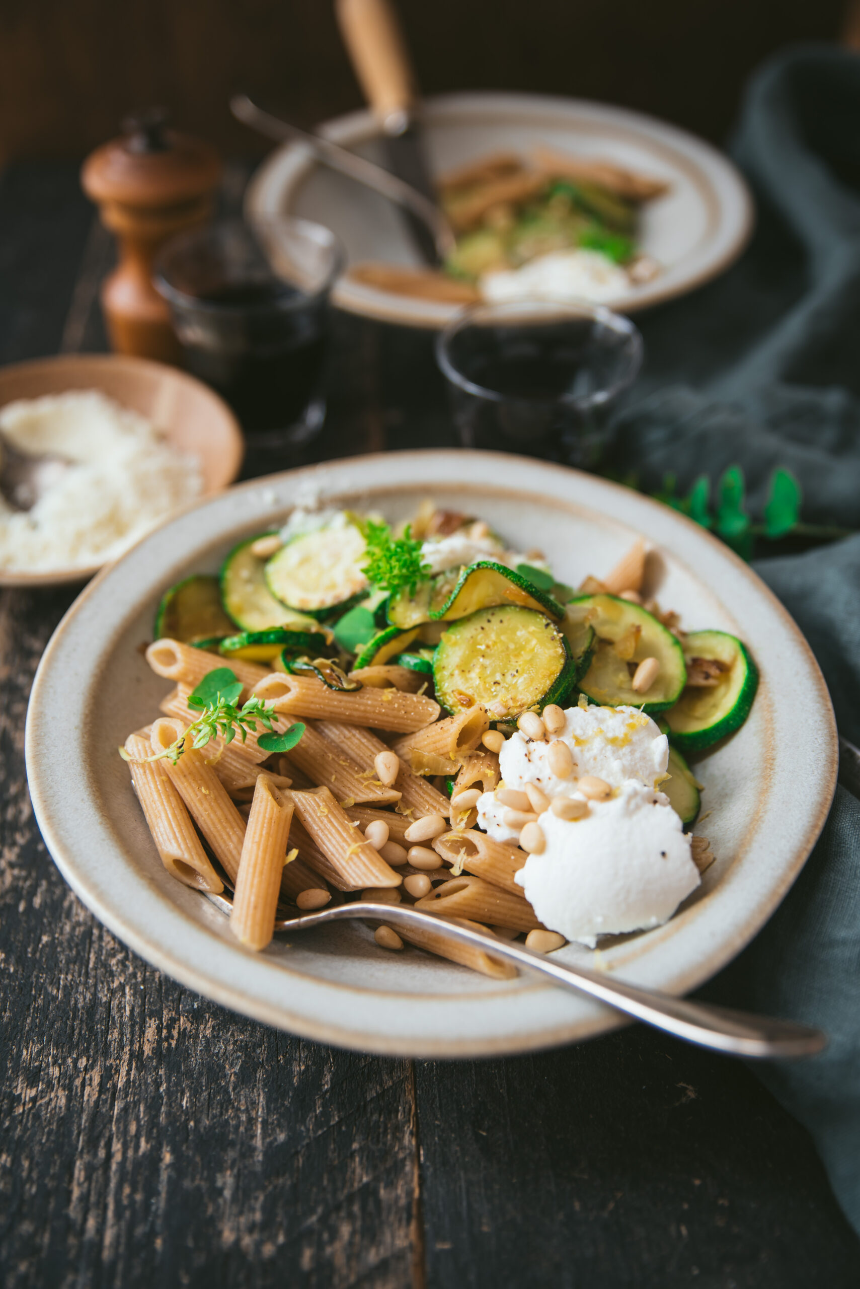 Penne Zucchini Ricotta Recipe