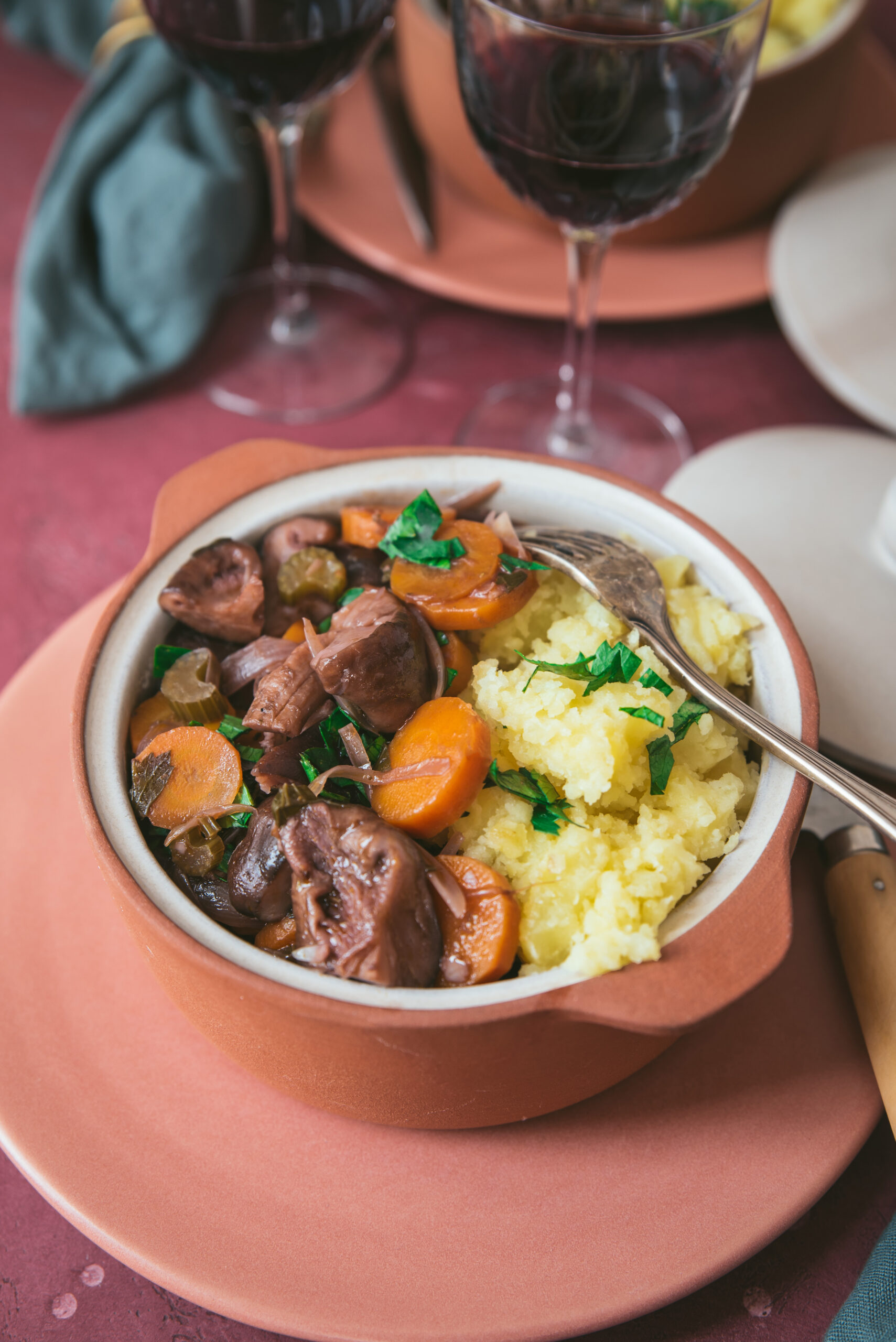 Bourguignon champignons recette végétarienne