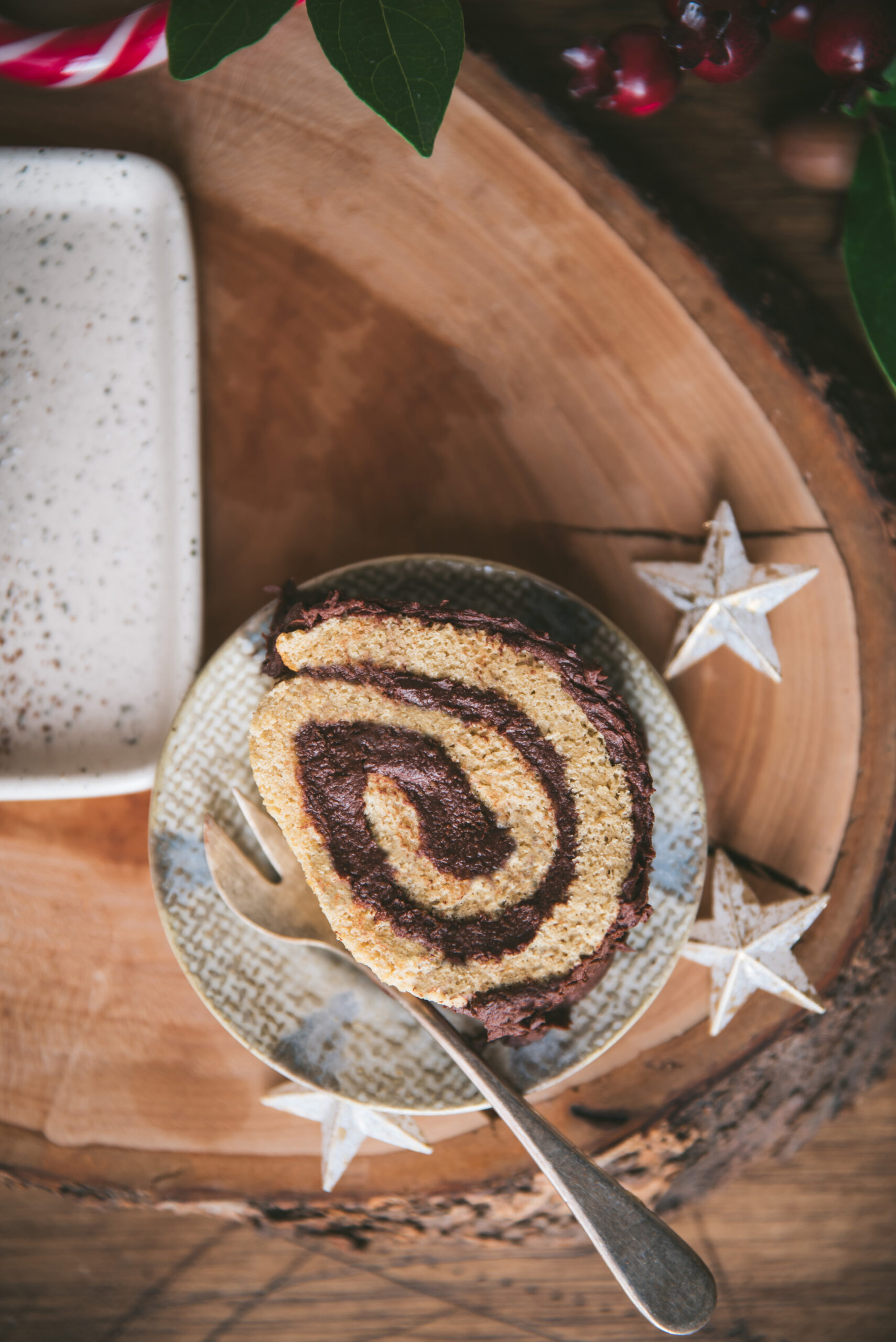 Bûche roulée au chocolat