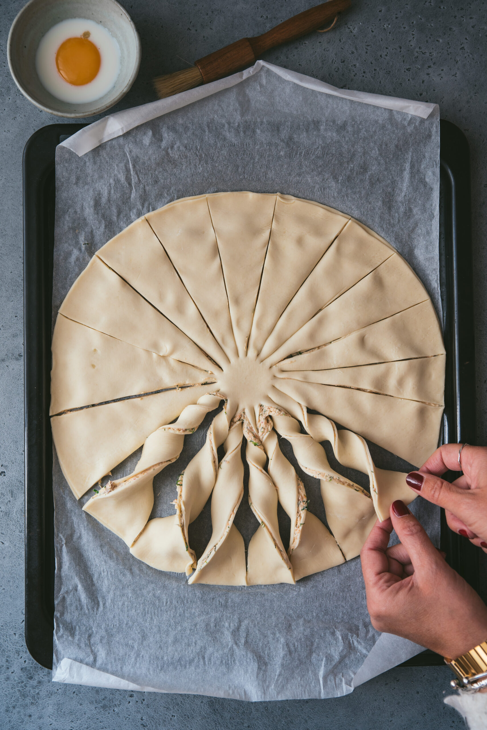 recette Tarte soleil saumon