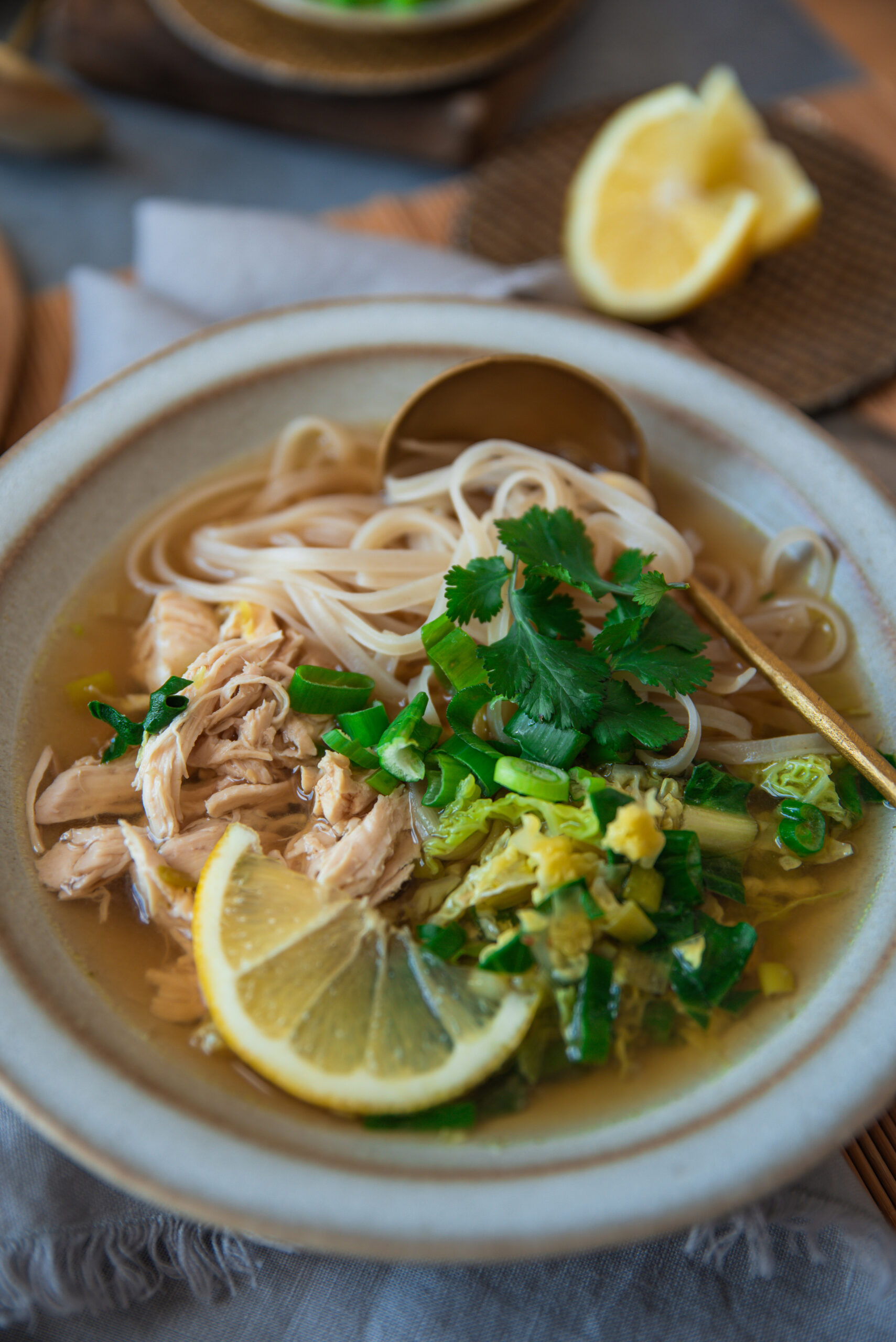 recette Soupe chinoise poulet gingembre