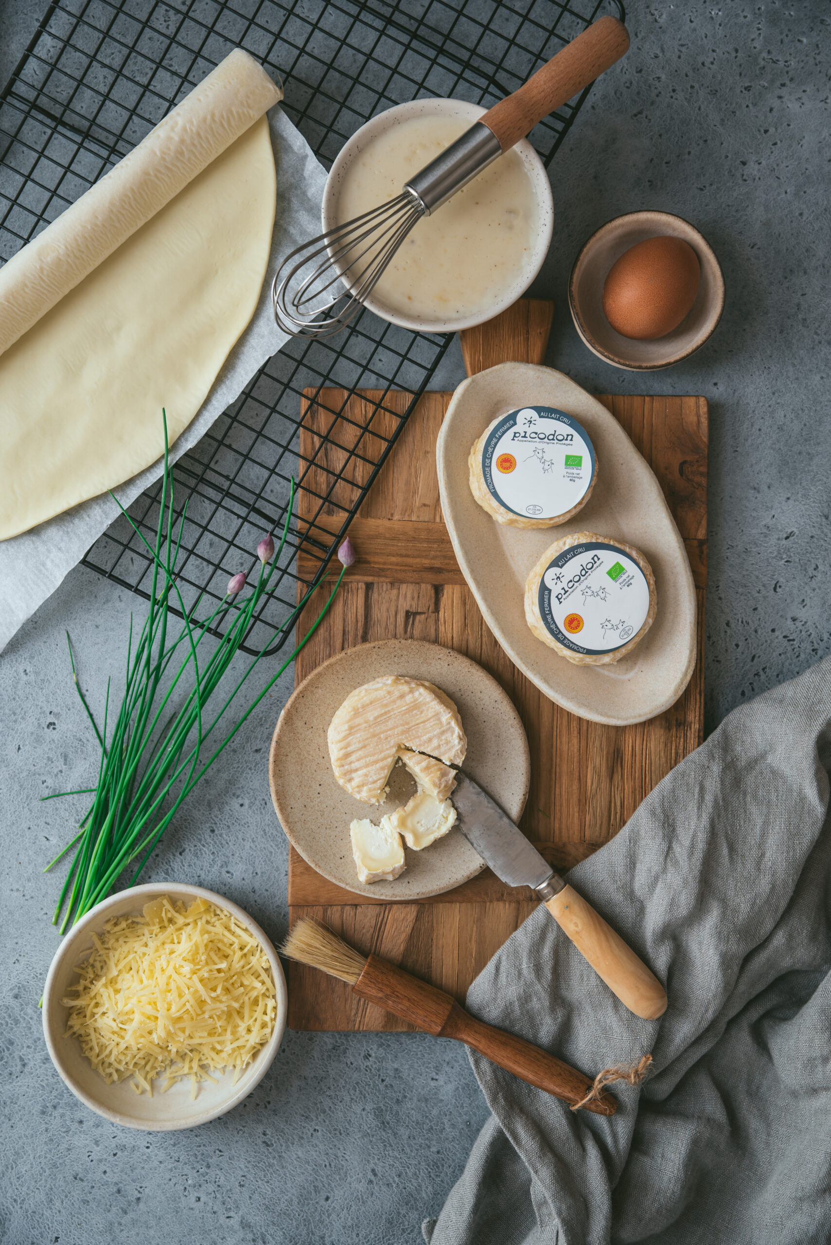 ingrédients feuilleté apéritif fromage chèvre