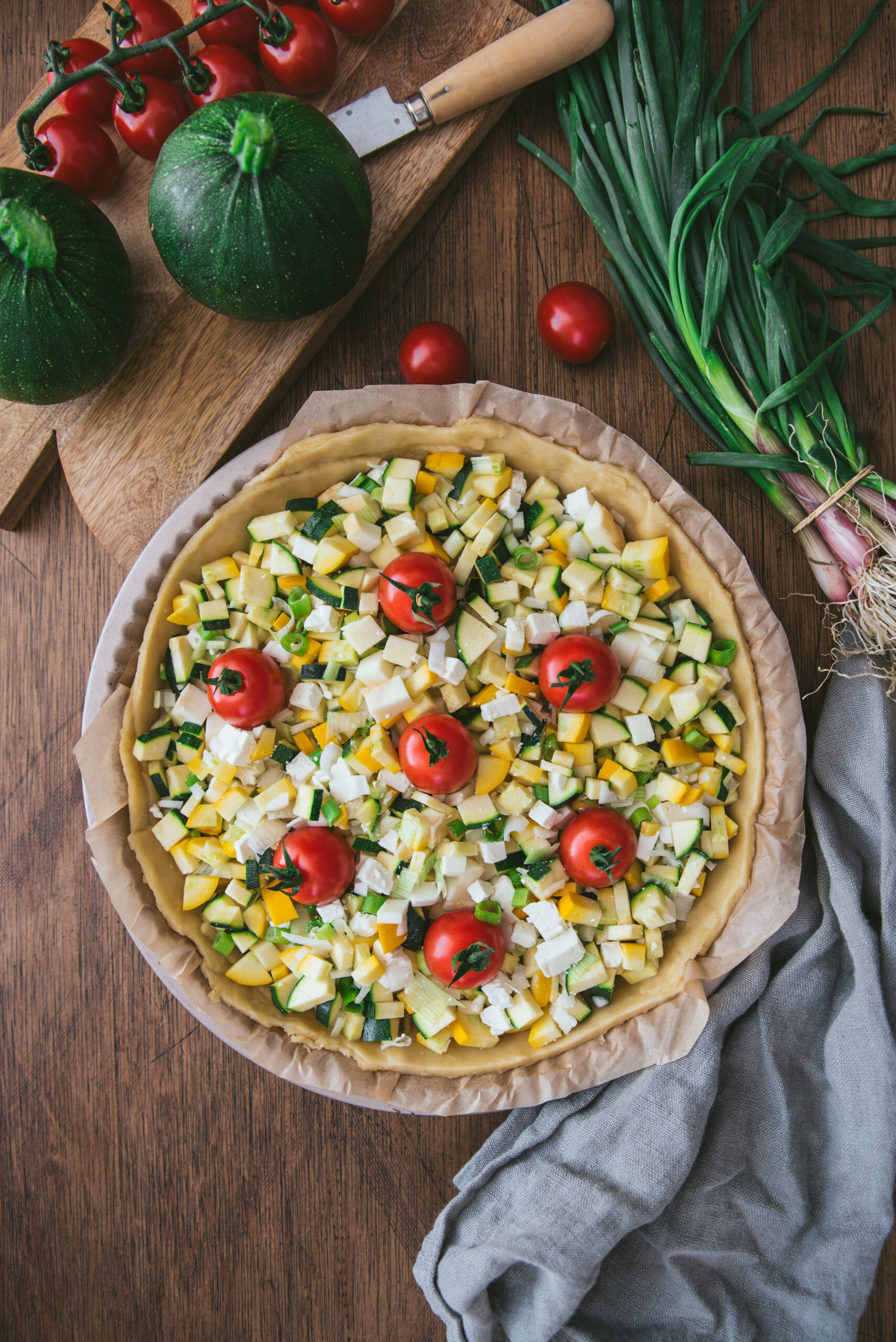 recette quiche courgette tomate