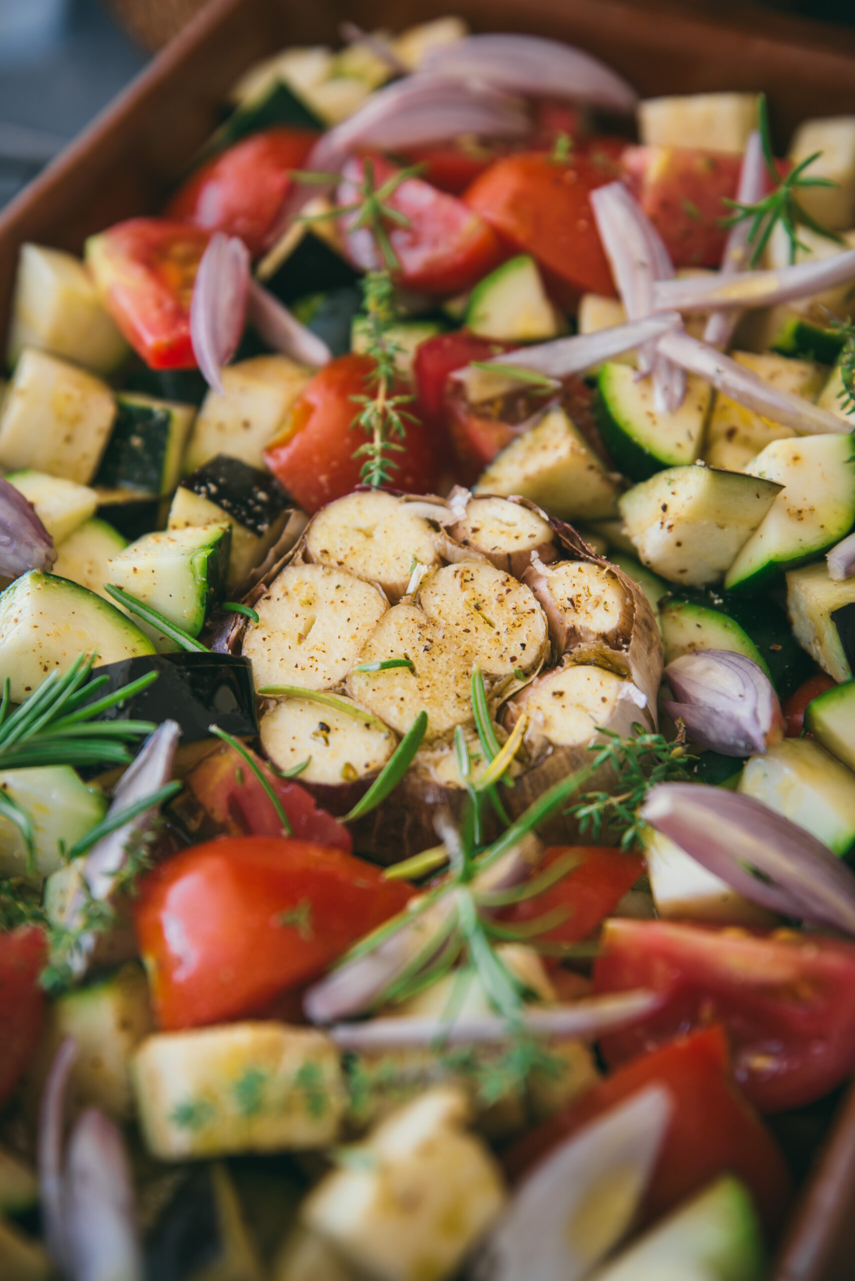 Recipe for confit summer vegetables
