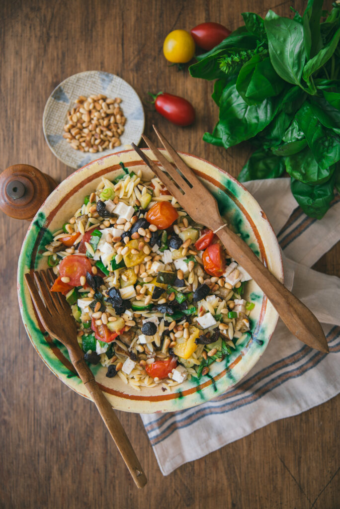 Salade de Pâtes végétarienne aux légumes été