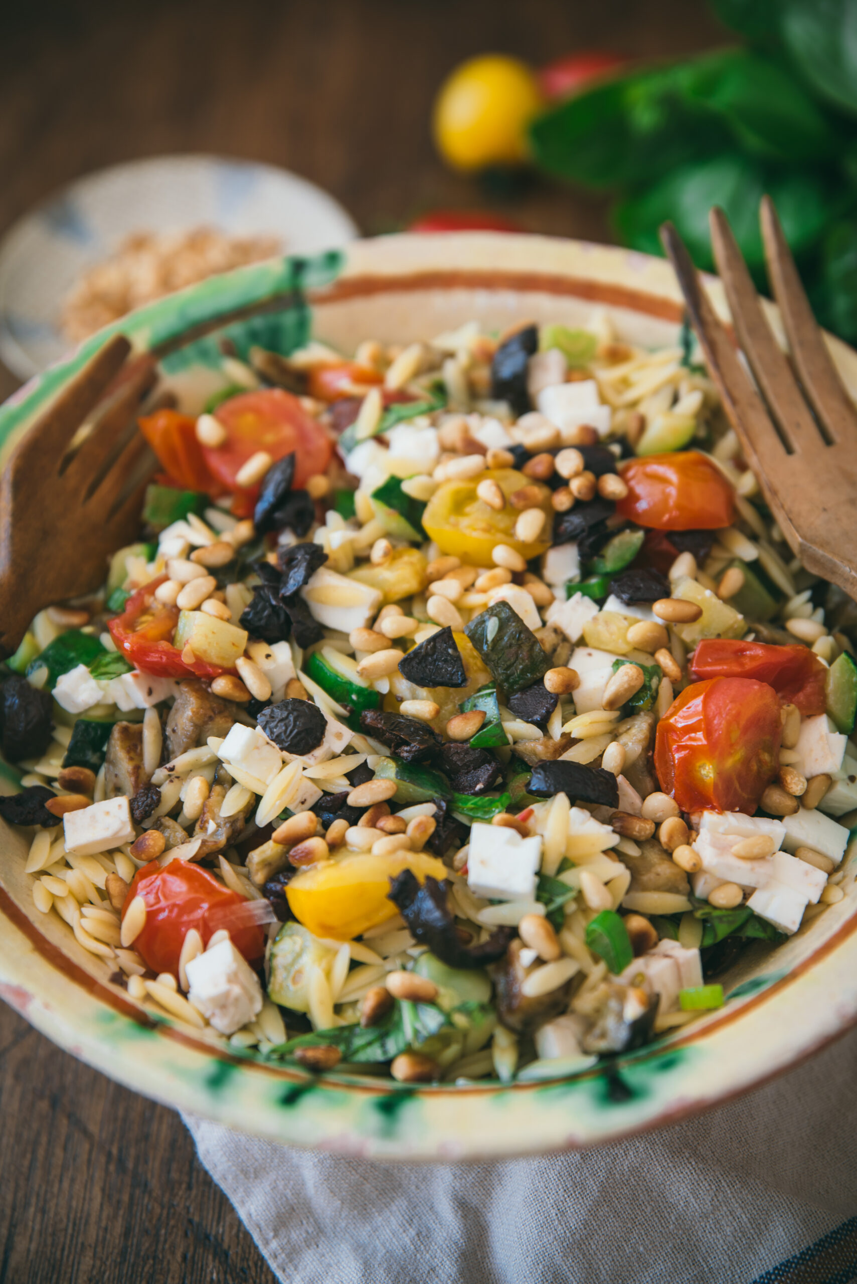 recette de pâtes végétariennes aux légumes du soleil