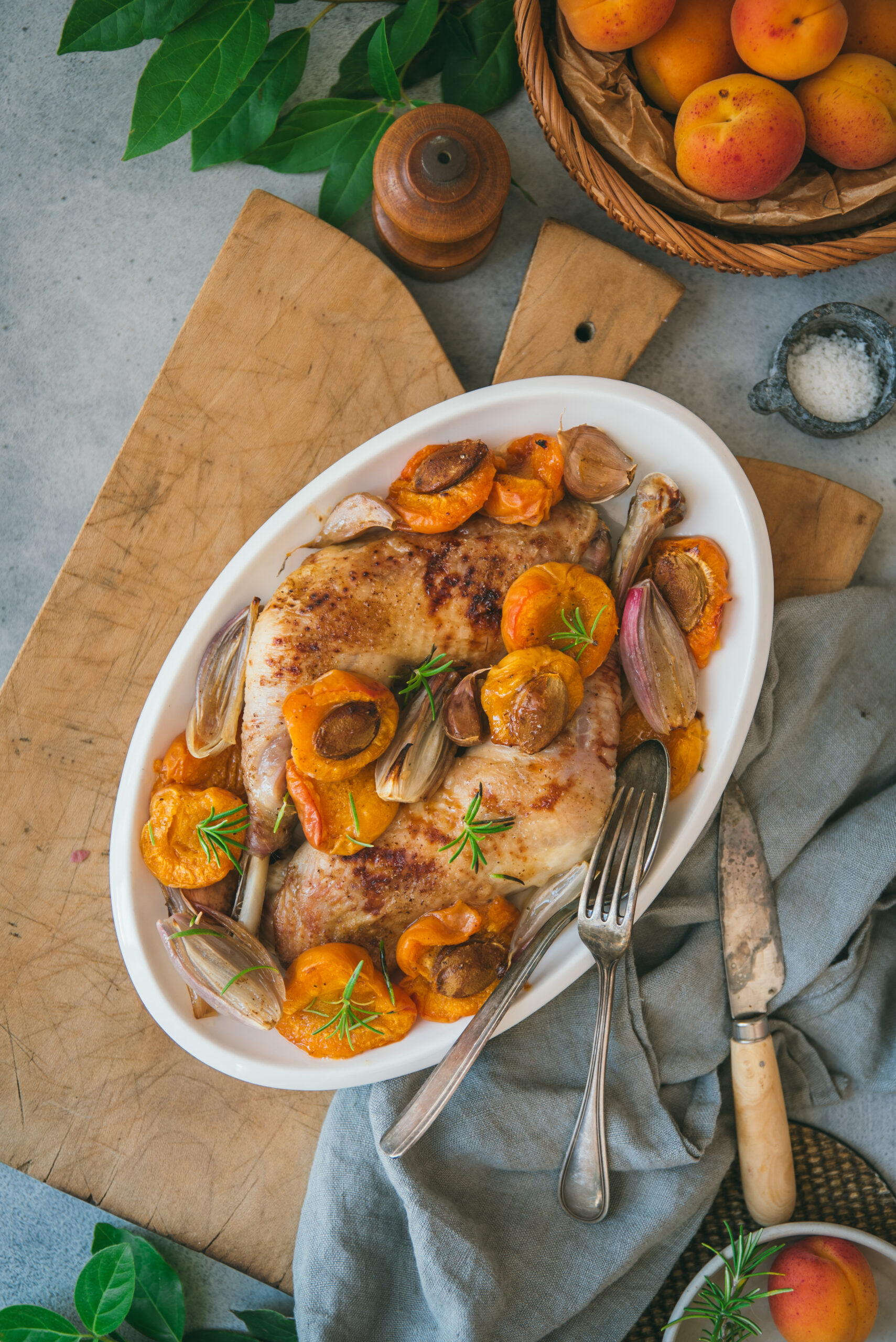 recette cuisse poulet au four abricot romarin