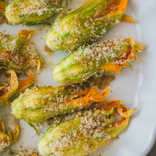 recette fleurs courgettes au four