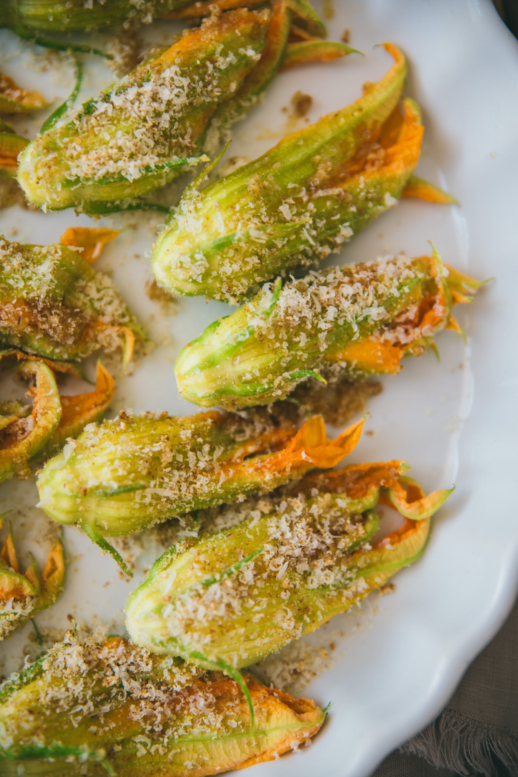 Baked Ricotta Stuffed Zucchini Flowers recipe