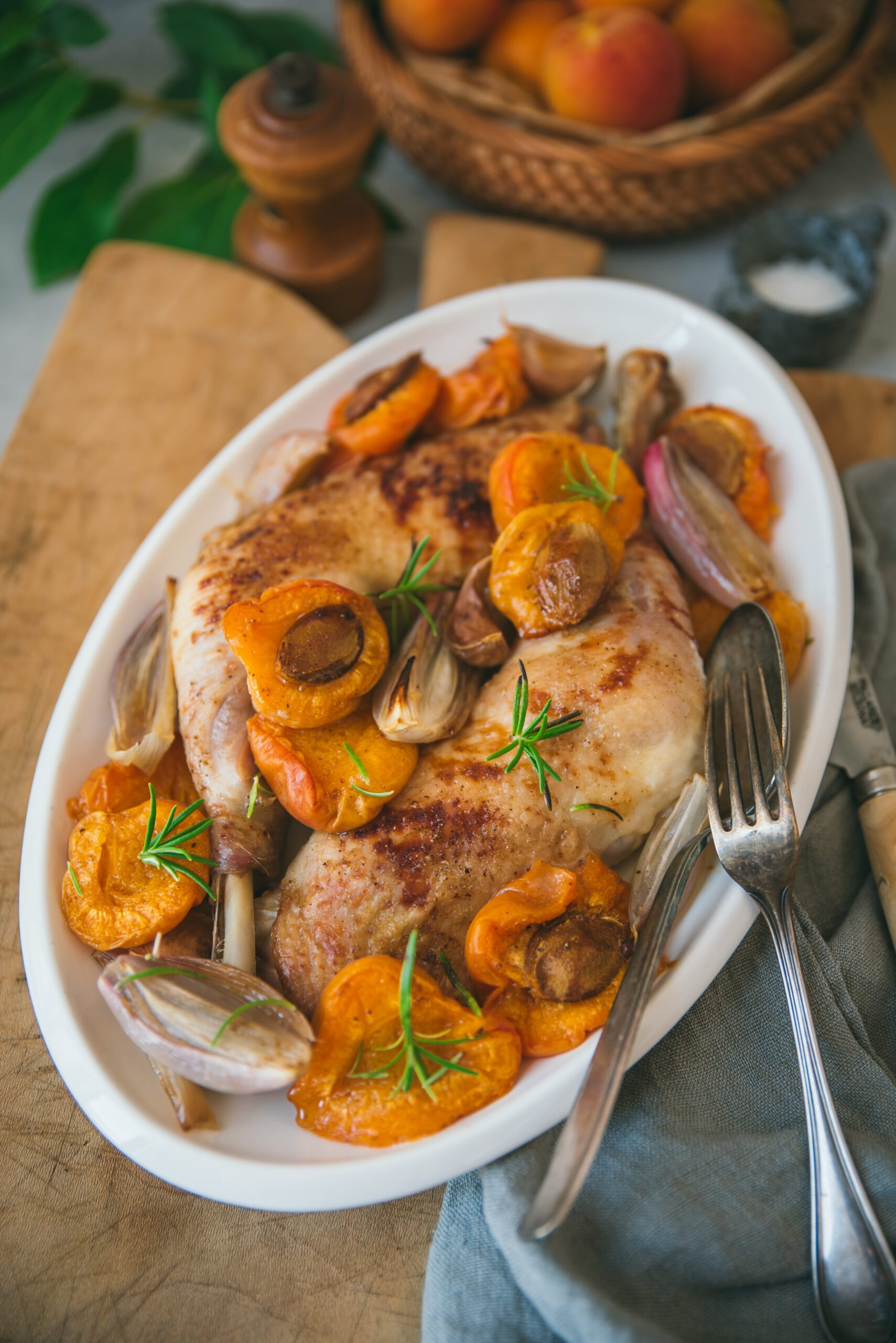 recette poulet abricots rotis