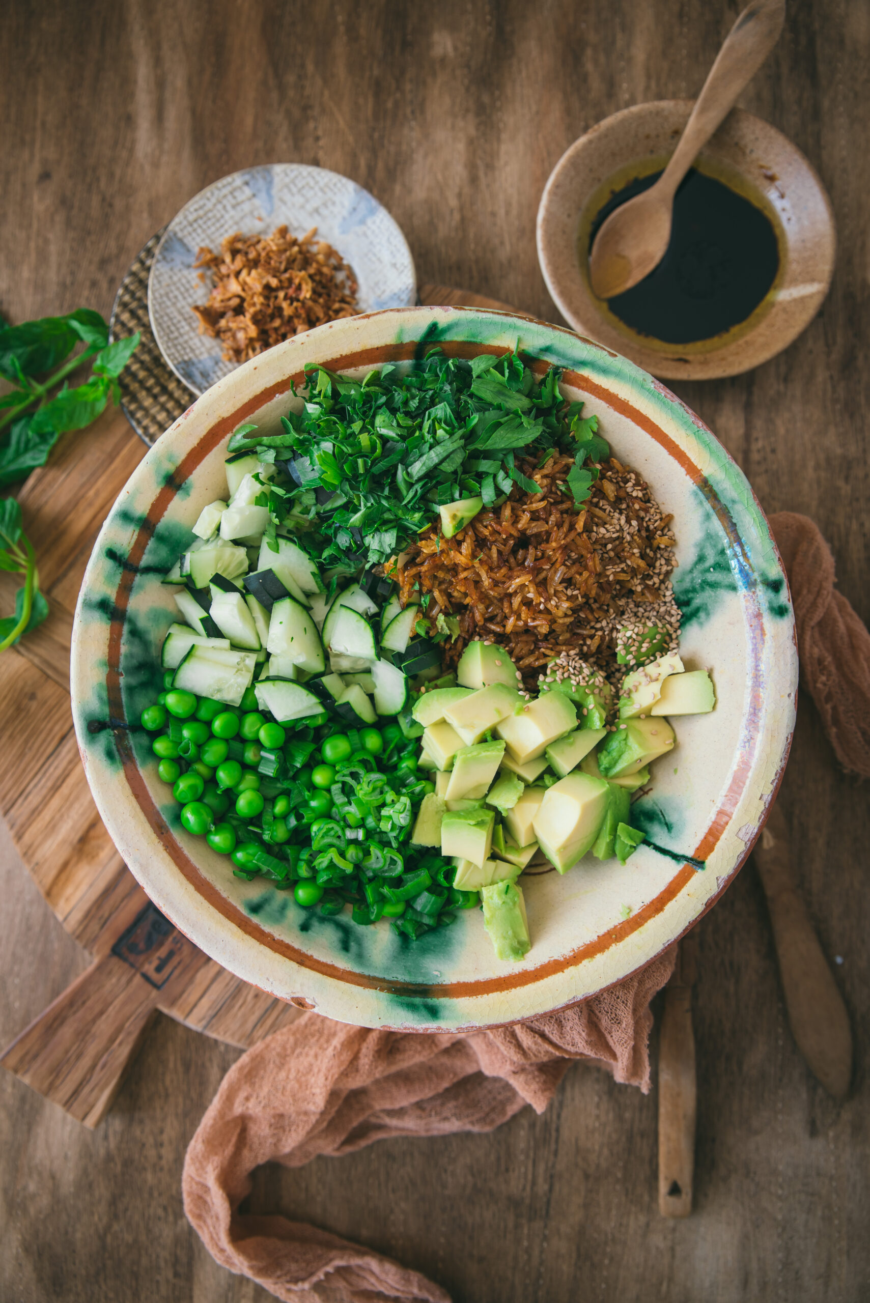 recette salade riz croustillante concombre