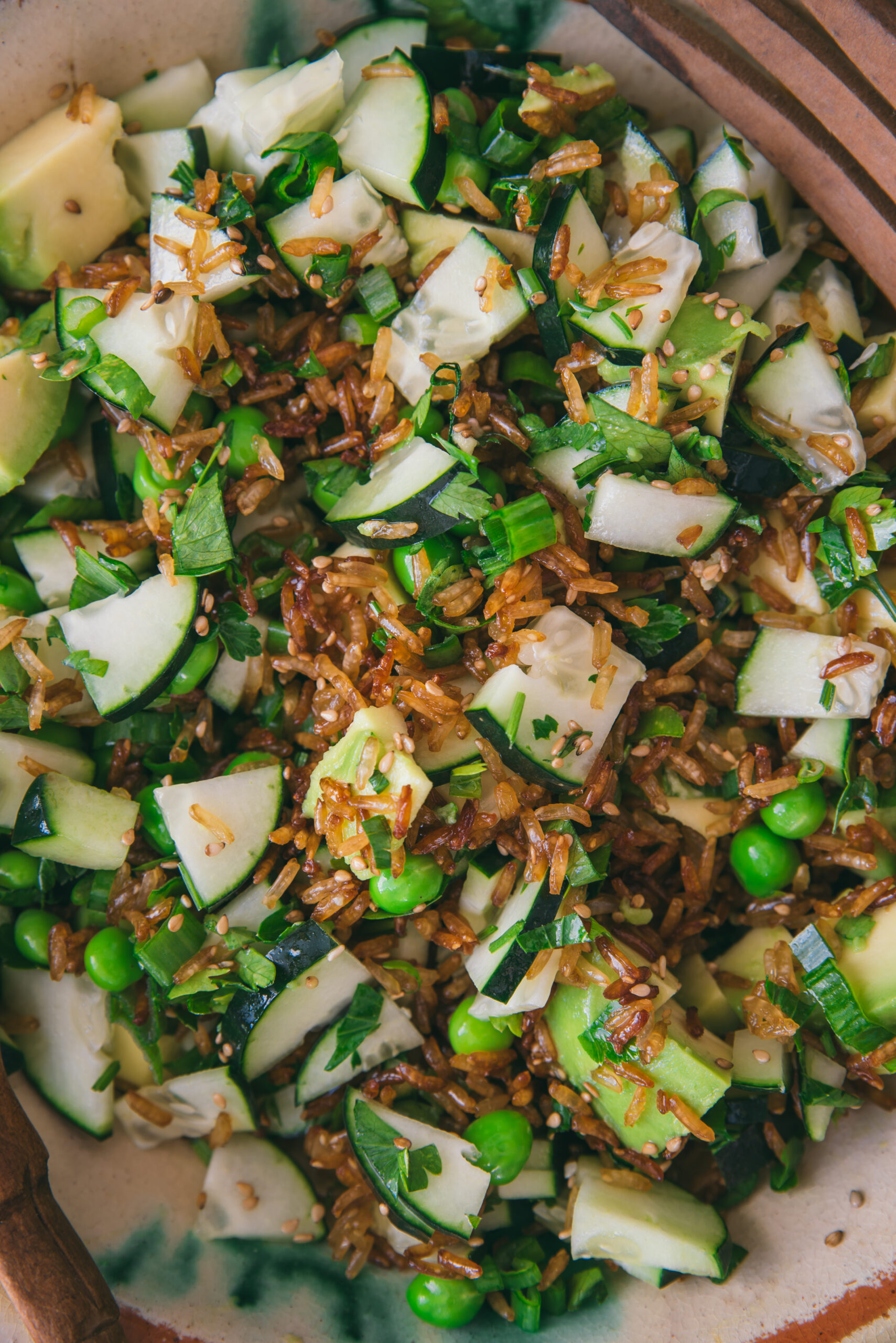 recette salade de riz croustillant