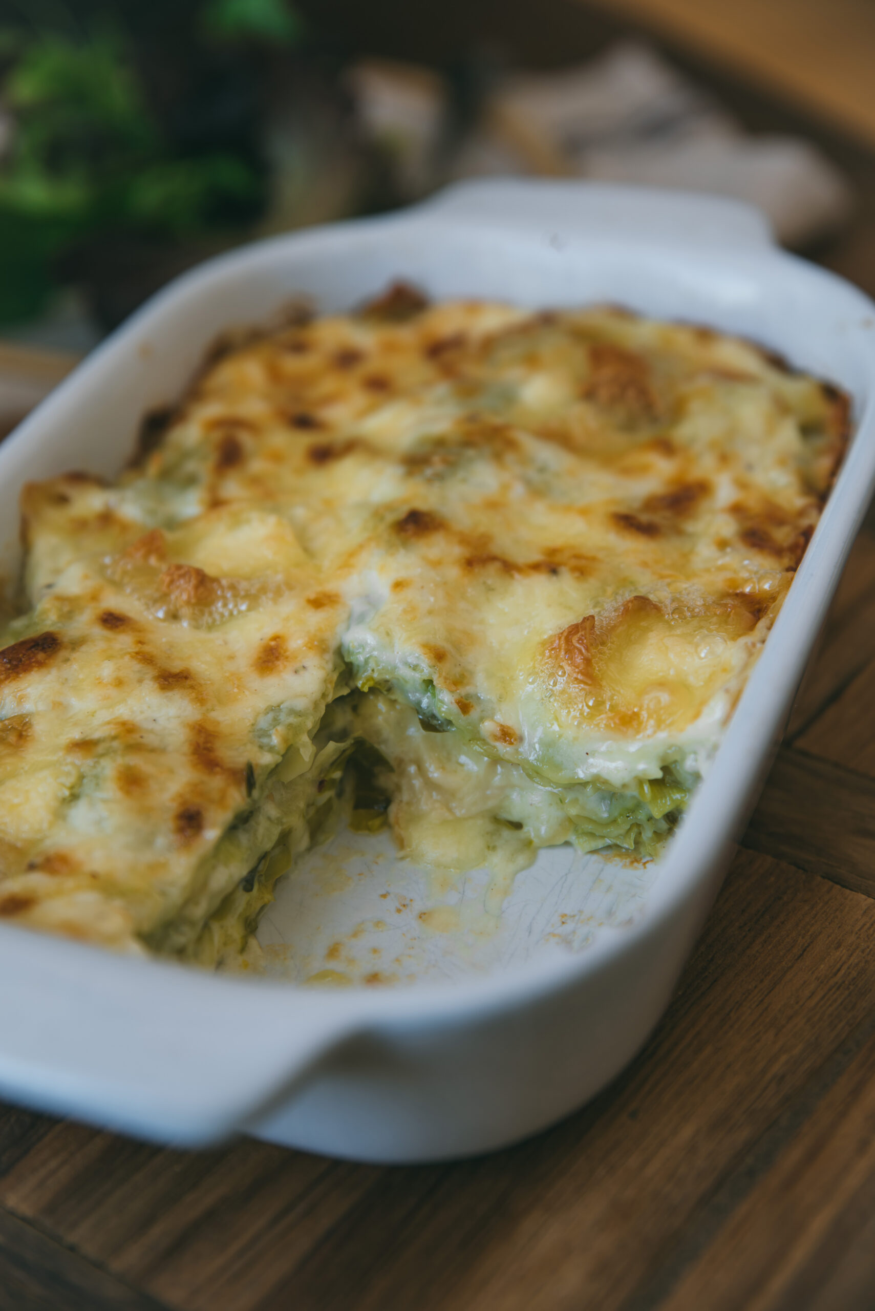 recette gratin raviole poireau